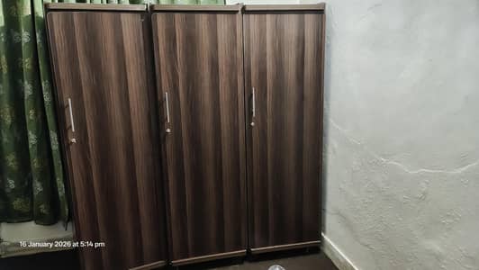 Cupboards/wardrobe are available. .