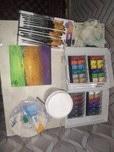 Handmade Sunset Scenery Painting - Beautiful Wall Art