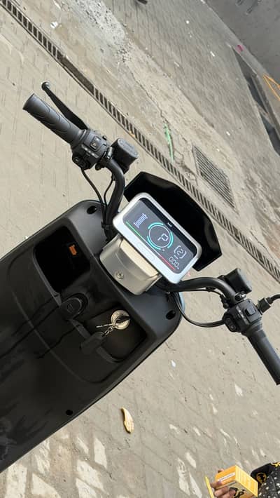 Electric scooter green colour