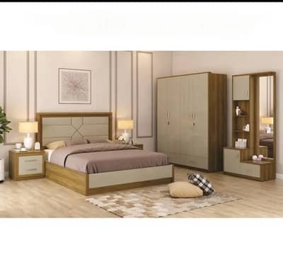 kind Size Bed/Double bed With 2 Side+Dressing Table/Shesham wooden Bed