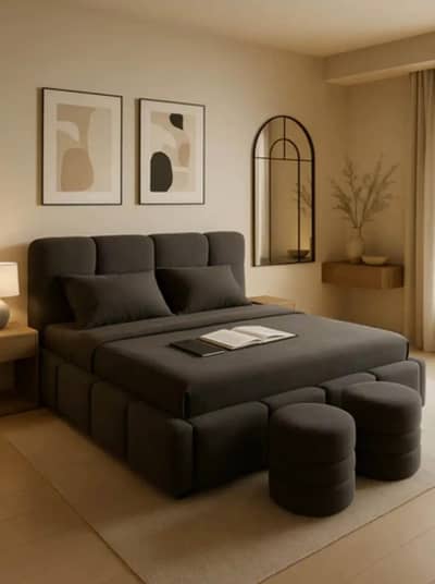 double bed/shesham wooden bed/bed set/bed dressing/bedroom furniture