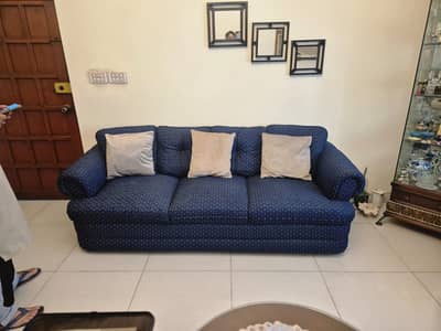 7 Seater sofa set- blue (used)