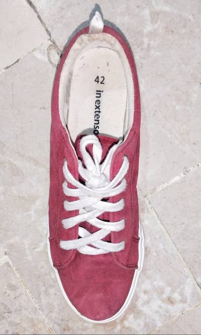 SeaVees Women's Red Canvas Standard Monterey Sneakers