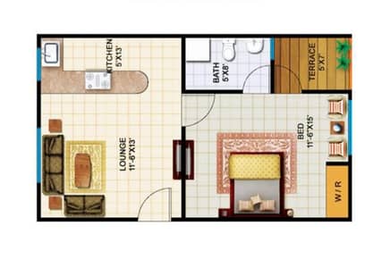 (700 sq feet) 1 Bed Apartment Available For Sale On 4.5 Years Easy Instalment Plan
