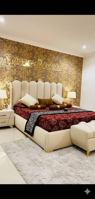 Double Bed|king Size Bed With 2 Side+dressing Table|Bed set||Furniture