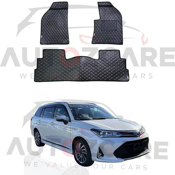 Toyota Corolla Fielder 7D Floor Mat ( Flat Style ) 3PCS - Model 2013-2025