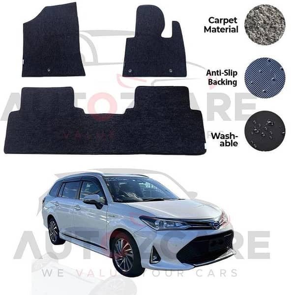 Toyota Corolla Fielder Genuine Fitting Carpet Floor Mat 3PCS - Model 2013-2025