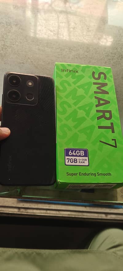 Infinix smart 7 4+3+64gb Sath box ha chgar nhi ha