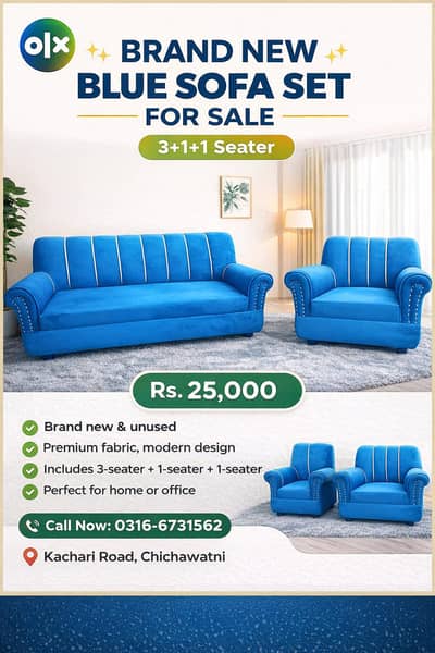 Brand New Sofa Set available for sale. . .