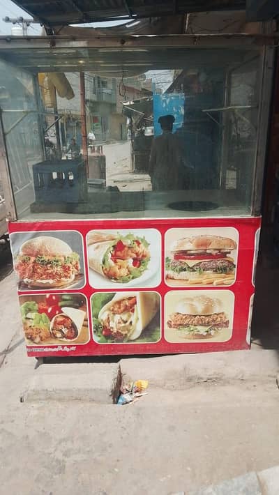 stain less steel burger counter