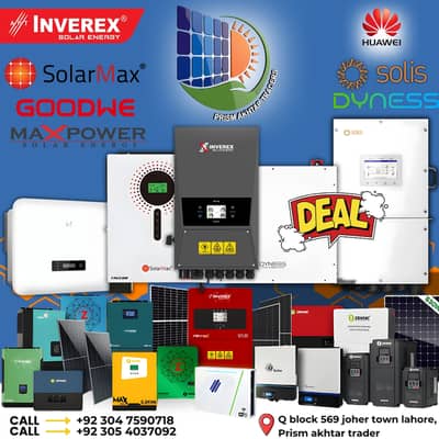Solar Inverter Solis,Goodwe,inverex,Growatt,Knox,Fronius,fox pannels