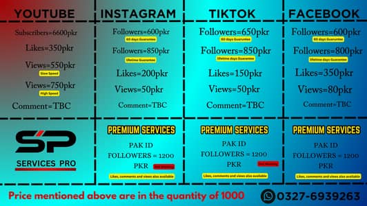 Instagram followers | Tiktok like views | Facebook comments smm
