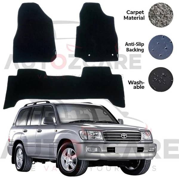 Toyota Land Cruiser Genuine Fitting Carpet Floor Mat 3PCS - Model 1998-2007