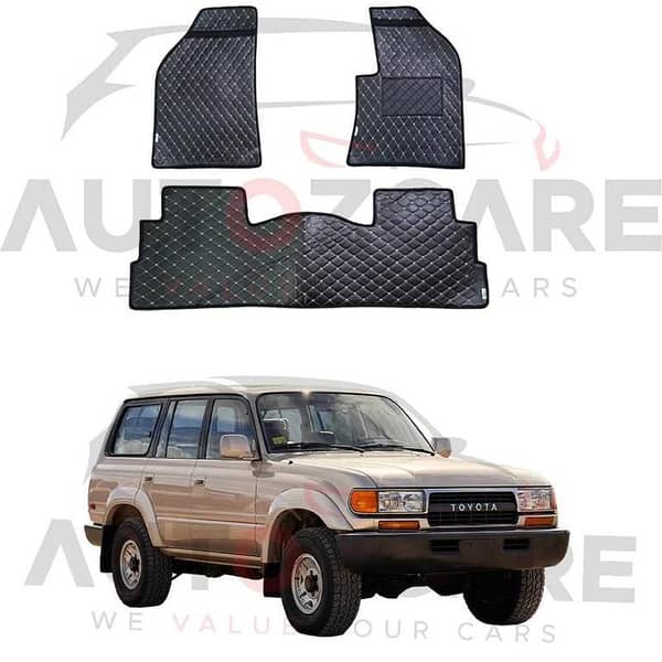 Toyota Land Cruiser 7D Floor Mat ( Flat Style ) 3PCS - Model 1990-1998