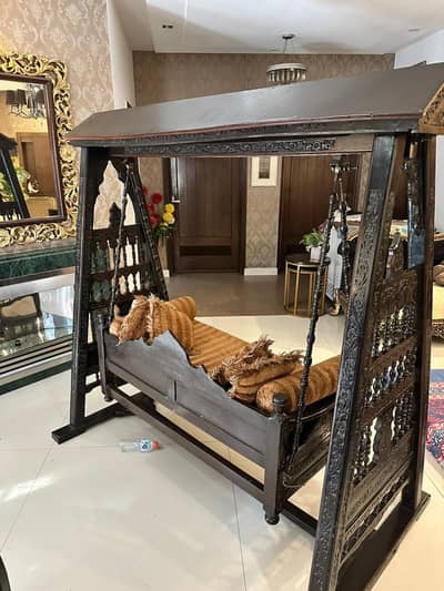 Premium Wooden Swing | Solid Wood | Home & Garden Use  Beautiful Handc