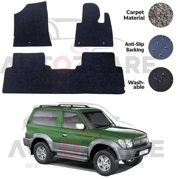 Toyota Prado FJ90 Genuine Fitting Carpet Floor Mat 3PCS - Model 1996-2002