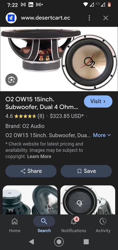 O2 15inch woofer Kenwood high power amp