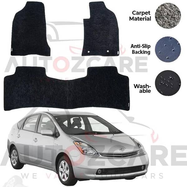 Toyota Prius Genuine Fitting Carpet Floor Mat 3PCS - Model 2003-2009