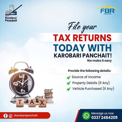 FBR Tax Return Filing & Active Filer Services – Fast & Reliable