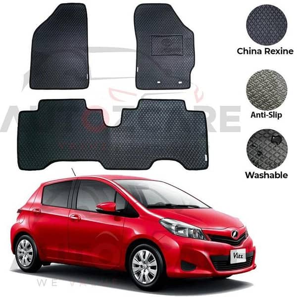 Toyota Vitz China Rexine Floor Mat 3PCS - Model 2005-2011