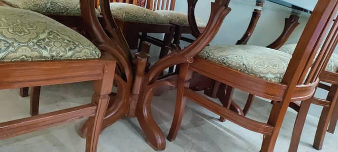 6 Chairs wooden dinning table