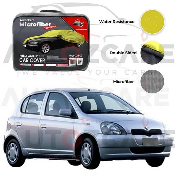 Toyota Vitz Microfiber Car Top Cover Model 1998-2004