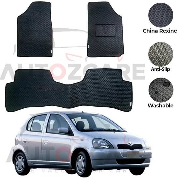 Toyota Vitz China Rexine Floor Mat 3PCS - Model 1998-2004