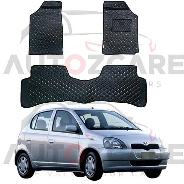 Toyota Vitz 7D Floor Mat ( Flat Style ) 3PCS - Model 1998-2004