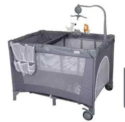 TINNIES BABY PLAY PEN W/ROCKING GREY