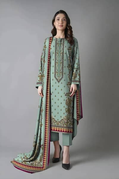 Elegant 3-Piece Karandi Suit  Winter Luxury Look