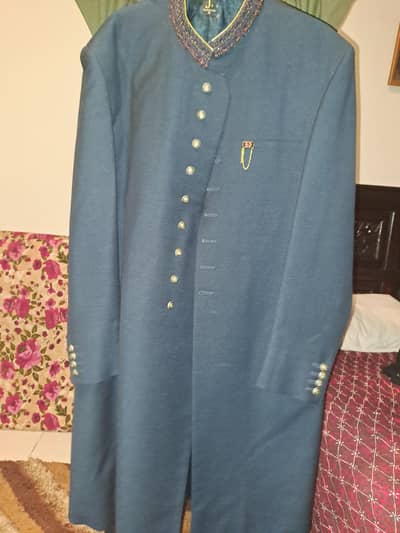blue sherwani for formal wears size lmedium