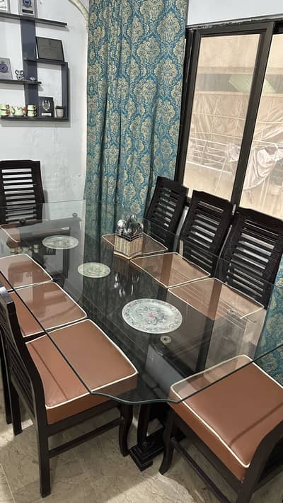 8 Seater Glass Dining Table