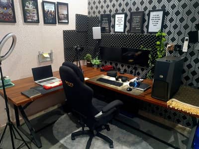 Double Desk Setup For Sale