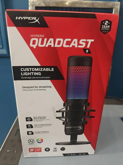  HyperX QuadCast S – Premium RGB Studio Microphone 