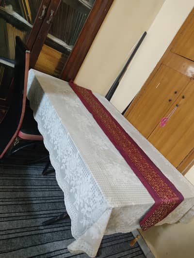 36" x 60" Metal Base Dinning Table.