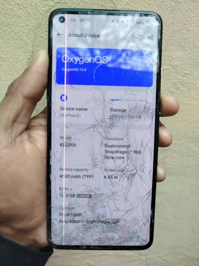 one plus 8t Break front back