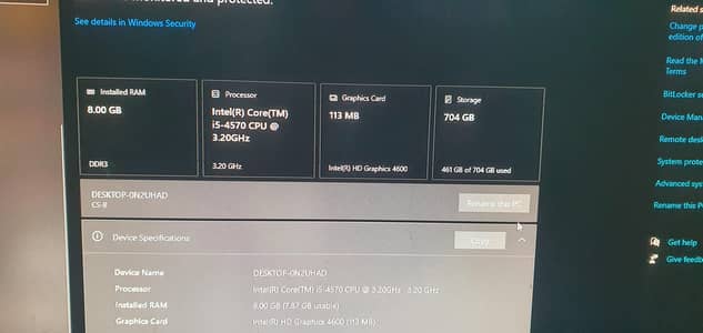 Core i5 4th gen pc for sale