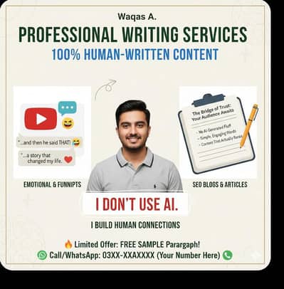 Human-Written YouTube Scripts & Articles