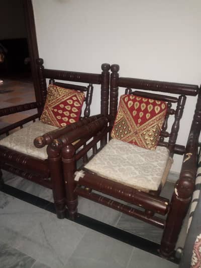 Wood Sofa Set