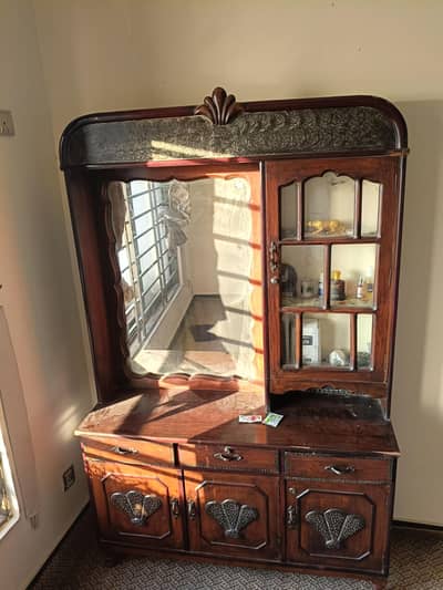 Dressing table with cabinets and drawers