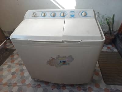 Haier semi automatic washing machine + dryer