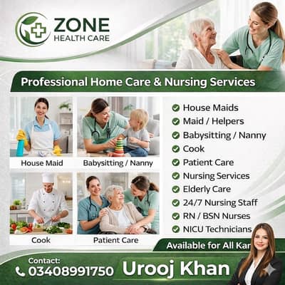 Maids- House Maids- Cook- Chef- Baby Sitter- Nursing- Driver Available