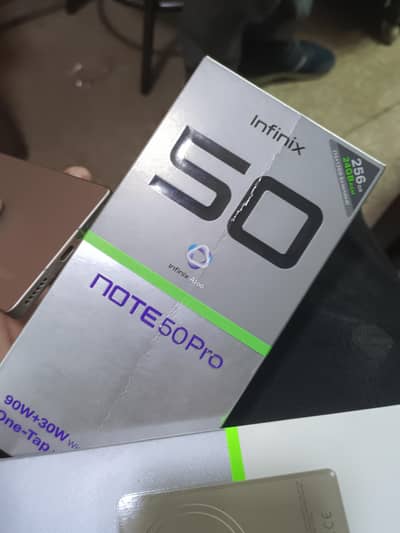 Infinix note 50pro with wireless power bank and box charger