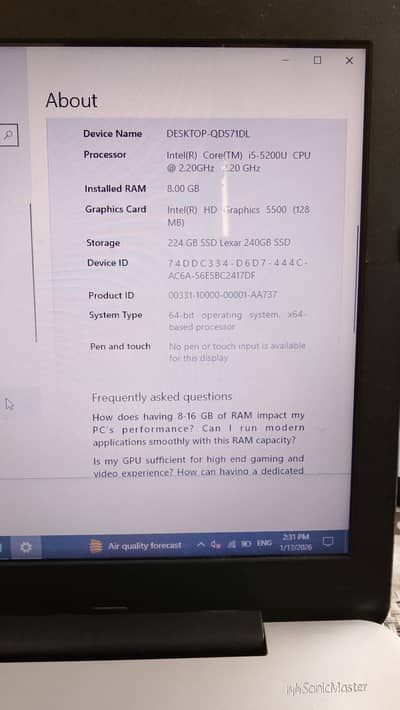 ASUS Model X5551