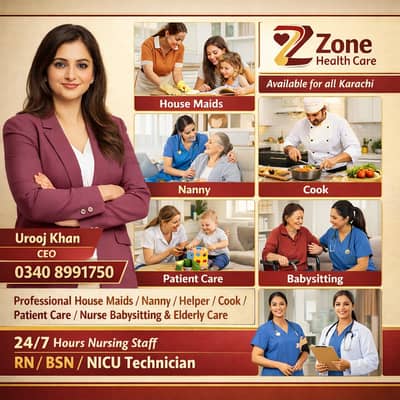 Baby Sitter- Nursing- Maids- House Maids- Cook- Chef- Driver Available