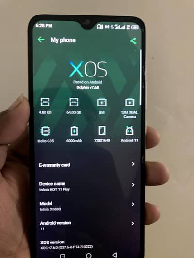 infinix hot 11 play 4/64