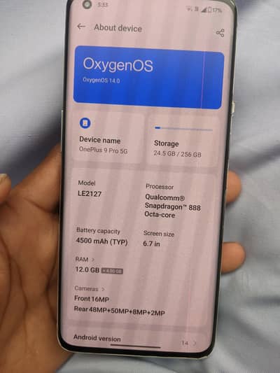 OnePlus 9 pro 12/256