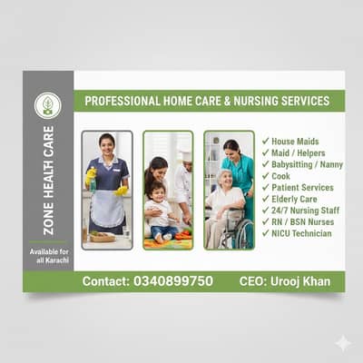 We Provide All Domestic Staff House Maids Babysitters Driver Cook Chef