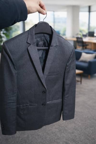 Mens Stylish Grey Coat | Office & Party Wear Excellent Condition