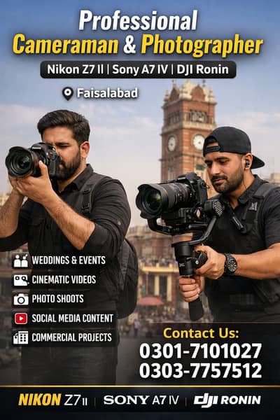 Cinematic Video & Photo Shoot | Professional Cameraman Team
